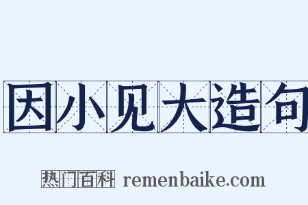 因小见大造句是什么意思的图片